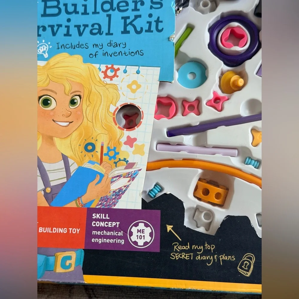 Goldie Blox Builder's Survival Kit Kids Building Set -New w/ box damage retro